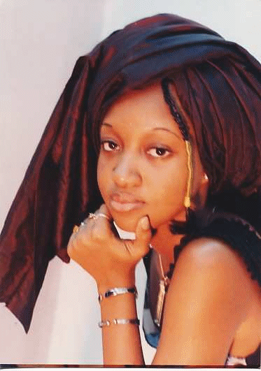 A photograph of a young woman