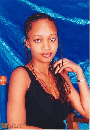 A photograph of a young woman