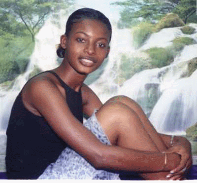 A photograph of a young woman