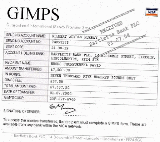 A forged GIMPS receipt