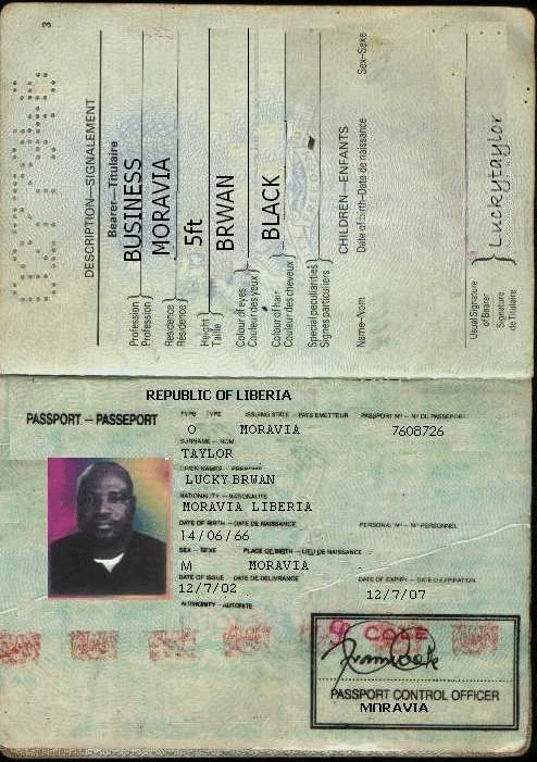 A forged passport