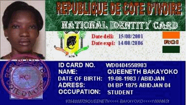 A forged ID card